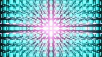 Cyan and Pink Abstract Cube Volume Background VJ Loop video