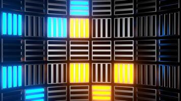 naranja y azul cubo luces estroboscópicas antecedentes vj lazo video