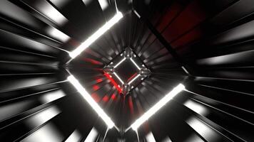 Red and White Corrugated Neon Strobe Tunnel Background VJ Loop video