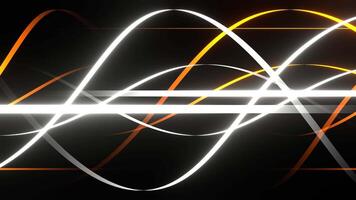 Orange and White Moving Neon Lines Background VJ Loop video