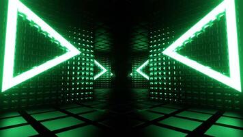 lila und Türkis Neon- Tunnel mit Raum Konstruktion Hintergrund vj Schleife video