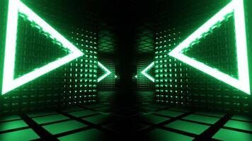 Purple and Turquoise Neon Tunnel with Space Construction Background VJ Loop video