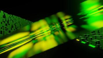 Green and Yellow Cyborg Road Background VJ Loop video