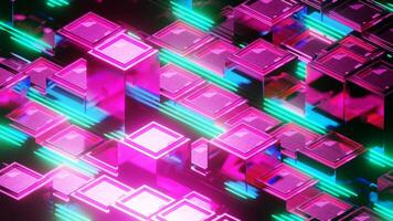 Pink and Turquoise Sci-fi Neon Motion Background Loop Animation video