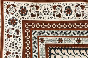 A traditional Indonesian fabric, namely batik cloth. Indonesia with elegant classic motif photo