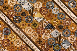 A traditional Indonesian fabric, namely batik cloth. Indonesia with elegant classic motif photo