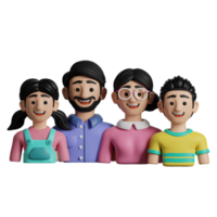 3d ilustração família família png