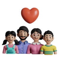 3D Illustration Family love png