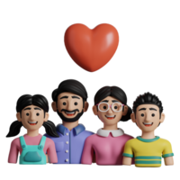 3d illustration famille l'amour png