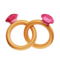 3d ilustración anillo png