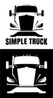 semi truck logo design vector art