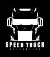 semi truck logo design vector art