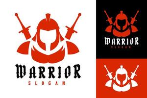 Vector Warrior Helmet Knight Logo Design