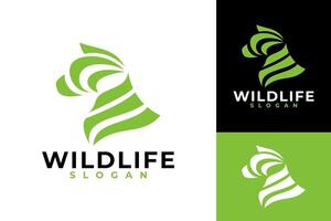 fauna silvestre naturaleza animales cebra logo diseño vector