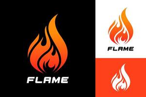 Abstract Flame Fire Logo Design vector