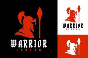 Vector Warrior Helmet Knight Logo Design