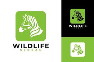 Wildlife Nature Animals Zebra Logo Design vector