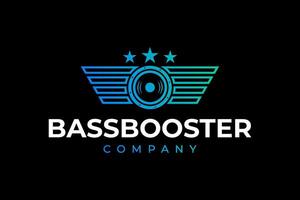 Bass Speaker Subwoofer Vector Logo Design