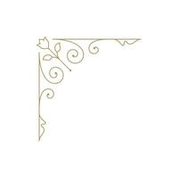 Decorative vintage ornament frame corner vector design element