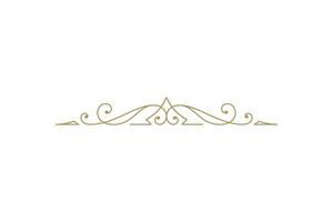 Vintage ornament swirl text divider filigree calligraphic vector illustration