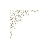 Decorative vintage ornament frame corner vector design element