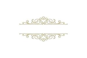 Vintage ornament swirl text divider filigree calligraphic vector illustration