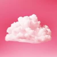 Fluffy cloud smoke air atmosphere meteorology elegant feminine cloudscape 3d icon realistic vector