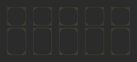 Decorative vintage ornament frames vector design elements set