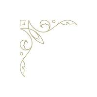 Decorative vintage ornament frame corner vector design element