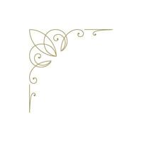Decorative vintage ornament frame corner vector design element