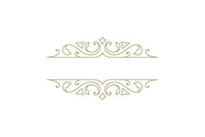 Vintage ornament swirl text divider filigree calligraphic vector illustration