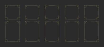 Decorative vintage ornament frames vector design elements set