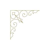 Decorative vintage ornament frame corner vector design element