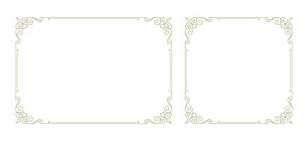 Decorative vintage ornament frame vector design element