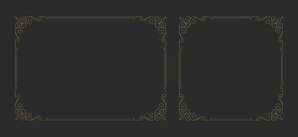 Decorative vintage ornament frame vector design element