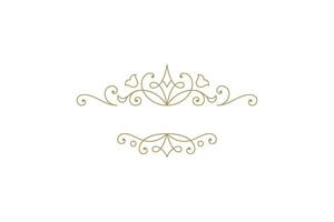 Vintage ornament swirl text divider filigree calligraphic vector illustration