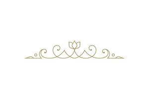Vintage ornament swirl text divider filigree calligraphic vector illustration
