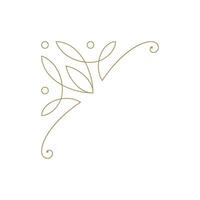 Decorative vintage ornament frame corner vector design element