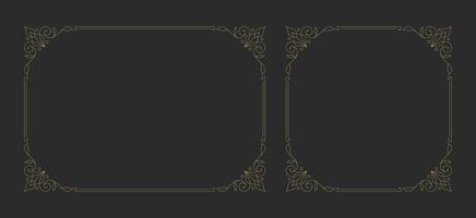 Decorative vintage ornament frame vector design element