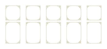 Decorative vintage ornament frames vector design elements set