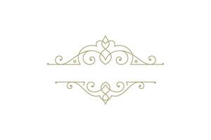 Vintage ornament swirl text divider filigree calligraphic vector illustration