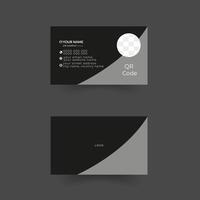 Creative and clean dark black and white business card design template vector
