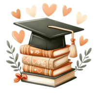 ai gegenereerd afstuderen kabouter, felicitatie kabouter, waterverf diploma uitreiking kabouters clip art, terug naar school- waterverf png