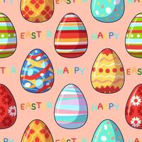 Vector seamless pattern with Easter eggs