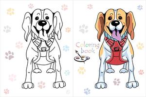 Coloring Book page dog Jack Russell Terrier vector