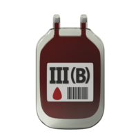 blod donation väska för värld blod givare dag 3d ikon png