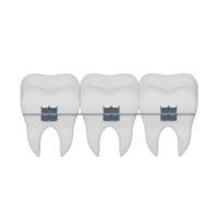 3d icon of teeth with braces png