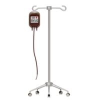 bag with blood used for transfusion with an iv drip 3d icon png