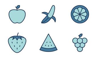 Fruits icon symbol vector template collection