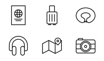 Travel icon symbol vector template collection